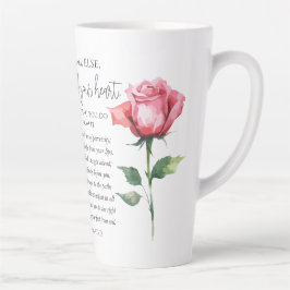 Caneca De Café Latte Provérbios 4:23-27 Guarda o ventilador das escritu