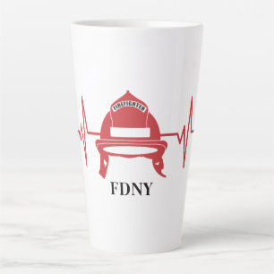 Caneca De Café Latte Pulso de Captura de Fogo Personalizado