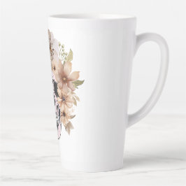 CANECA DE CAFÉ LATTE PULSO DE FLOR DA VINTAGEM