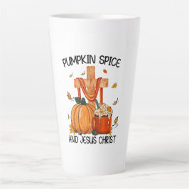 Caneca De Café Latte Pumpkin Spice E Jesus Cristo