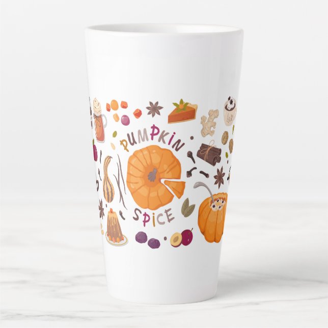 Caneca De Café Latte Pumpkin Spice Latch (Frente)