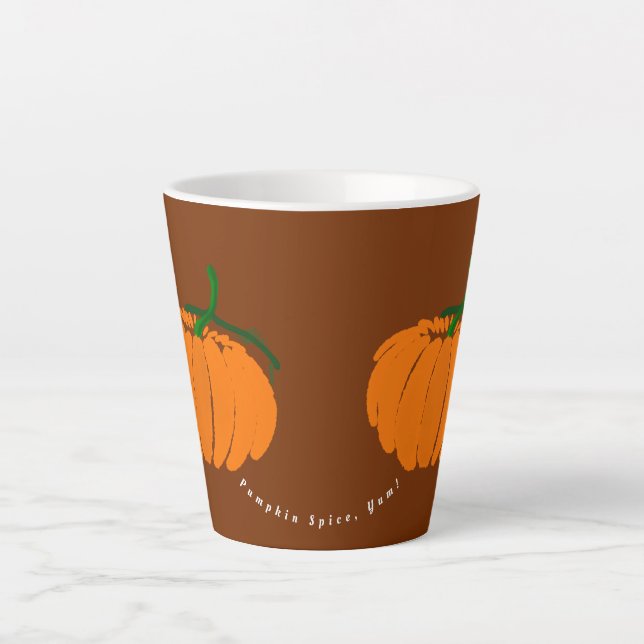 Caneca De Café Latte Pumpkin Spice, Yum! (Frente)
