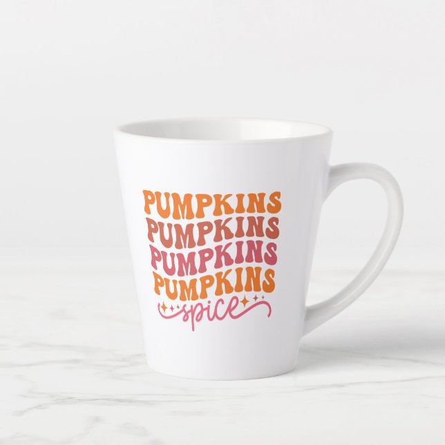 Caneca De Café Latte Pumpkins Pumpkins Pumpkins Pumpkins Pumpkins Spice (Direita)