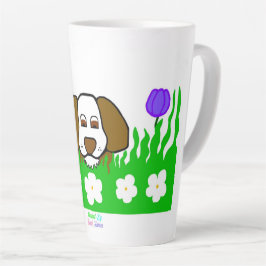 Caneca De Café Latte Pup N Tocar Lâmpada Grande