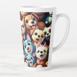 Caneca De Café Latte Puppy Love please 