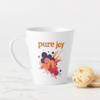 Caneca De Café Latte "Pure Joy, pure you.” Positive Vibes Street Wear 
