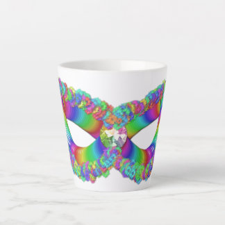 Caneca De Café Latte Purim Vashti's mask floral queen crown