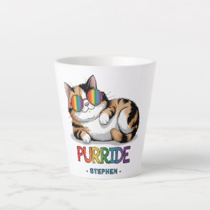 Caneca De Café Latte Purride - Orgulho Gato Legal LGBTQ
