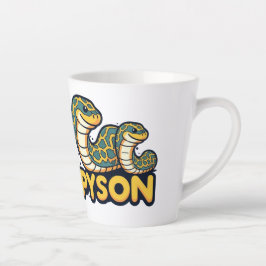 Caneca De Café Latte Python inseto e uma pequena píton