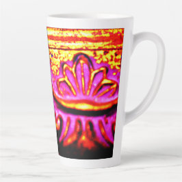 Caneca De Café Latte Quadro Rosa