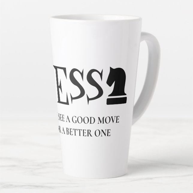 Caneca De Café Latte Quando você vê uma boa jogada, procure por uma jog (Ângulo direito)