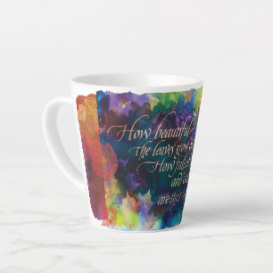 Caneca De Café Latte Quão Lindas as Folhas,
