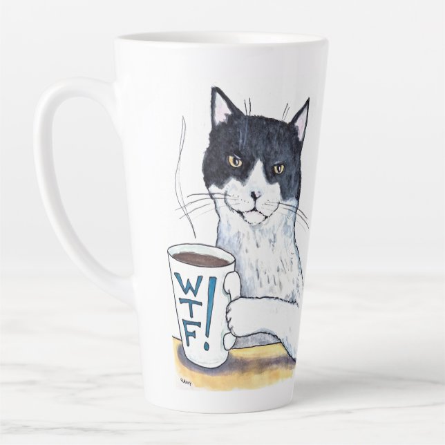Caneca De Café Latte Que Gato! (Esquerda)