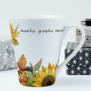 Caneca De Café Latte Quebra de Água Pasta de Girassol Personalizada