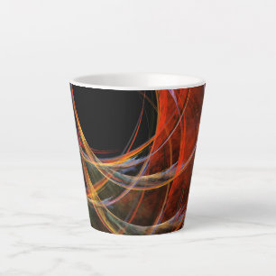 Caneca De Café Latte Quebrando a Abstrato de Círculo