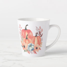 Caneca De Café Latte Queda Aquarela Pumpkin Boho