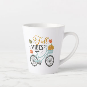 Caneca De Café Latte Queda de Vibes por Bicicleta