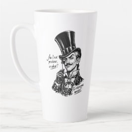Caneca De Café Latte Quem é precioso?! Caricatura do Lorde espirituoso