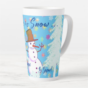 Caneca De Café Latte Quentes Bebidas Dia da Neve Fôrma de inverno