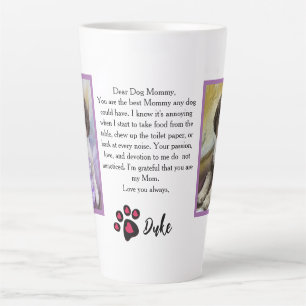 Caneca De Café Latte Querida Mamãe ou Papai Carta de Amor de Animal de