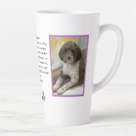 Caneca De Café Latte Querida Mamãe ou Papai Carta de Amor de Animal de