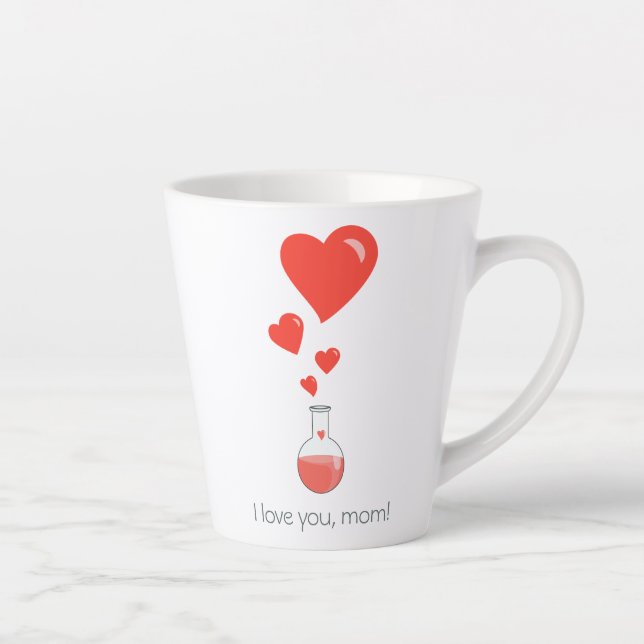 Caneca De Café Latte Química Bela Mãe Adora Cientista (Direita)