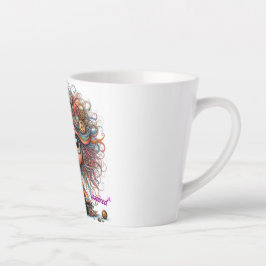 Caneca De Café Latte Quirky Steampunk Girl Inspirou Latte Mug