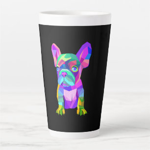 Caneca De Café Latte Raça De Cachorro Corada, Presente Francês De Cacho