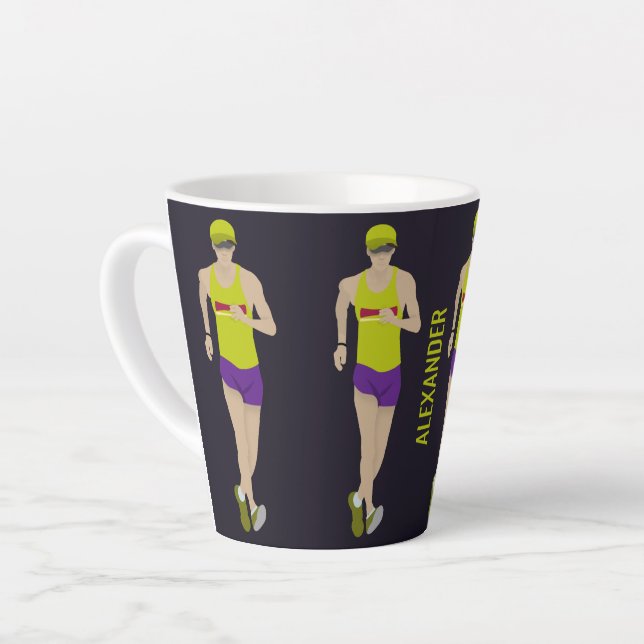 Caneca De Café Latte Race Walking (Ângulo esquerdo)
