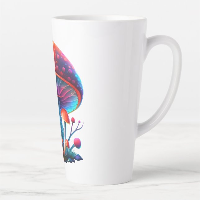 Caneca De Café Latte Rainbow Amanita Muscaria Latte Mug (Direita)