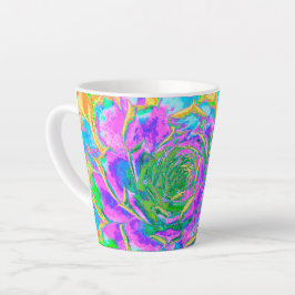 Caneca De Café Latte Rainbow Colors Fiesta Succulent Sedum Rosette