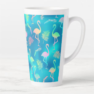 Caneca De Café Latte Rainbow Flamingo