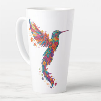 Caneca De Café Latte Rainbow Hummingbird Pride