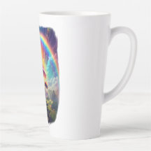 Rainbow Sky Mushroom Latte Mug