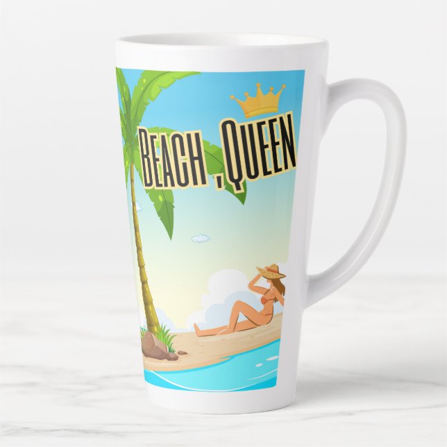 Caneca De Café Latte rainha da faia (Direita)