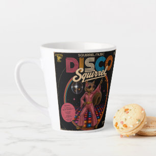 Caneca De Café Latte Rainha Esquilo Disco