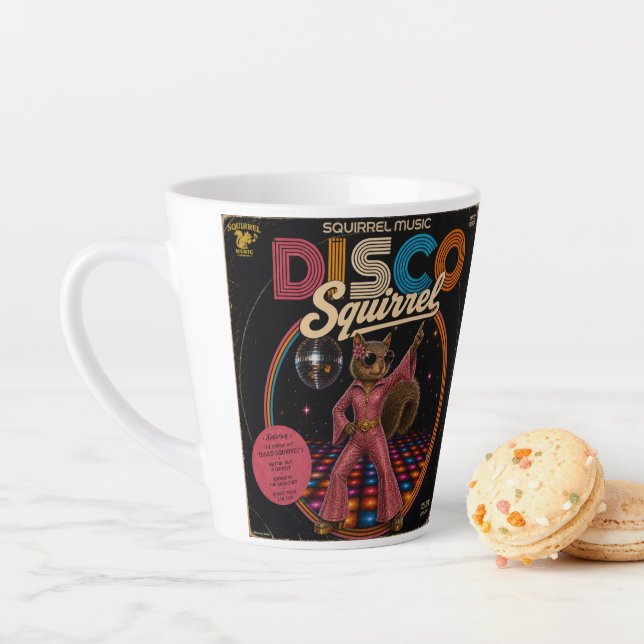 Caneca De Café Latte Rainha Esquilo Disco (In Situ)