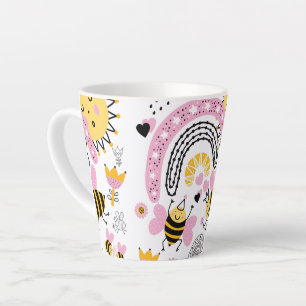 Caneca De Café Latte Rainhas Bees Bonitas BFF, Menina, Presentes Rosa