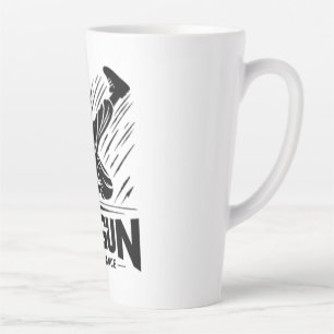 Caneca De Café Latte Raio Raygun, revólver, dança