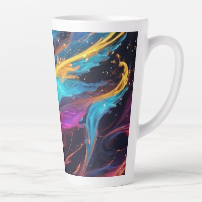 Caneca De Café Latte Raios de Luz (Direita)