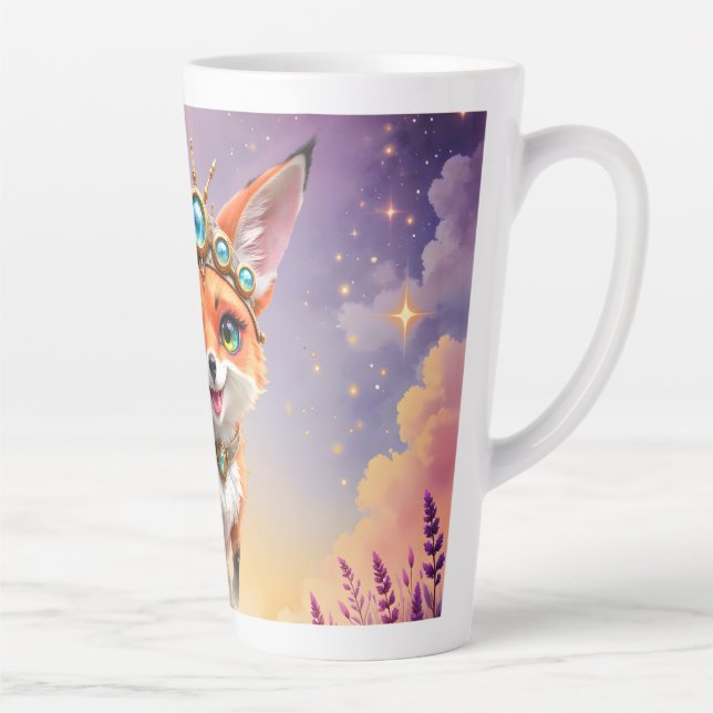 Caneca De Café Latte Raposa Estelar dos Campos Enluarados.  (Direita)