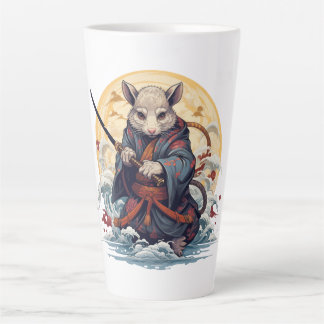 Caneca De Café Latte Rato Samurai