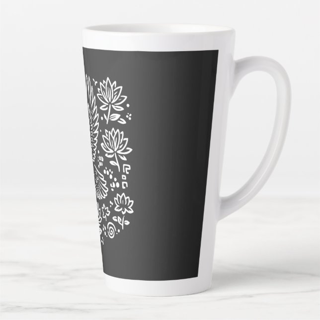 Caneca De Café Latte Raven of Transformation (Direita)