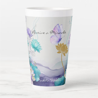 Caneca De Café Latte Receba um Milagre - Caneca Latte