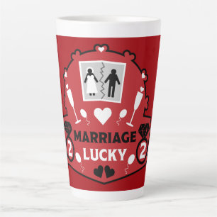 Caneca De Café Latte Recem casados engraçado novamente