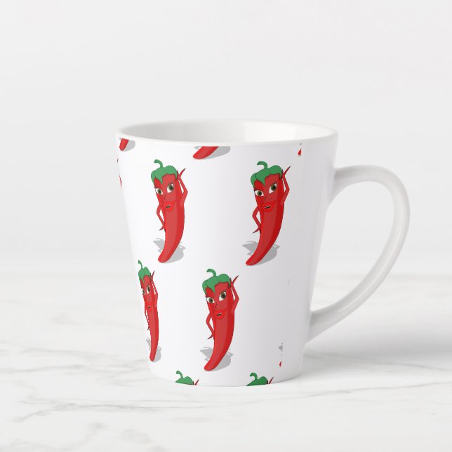 Caneca De Café Latte Red Hot Pepper Diva Classic (Direita)