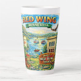 Caneca De Café Latte Red Wing, Minnesota Souvenir Gift Latte Mug