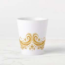 Caneca De Café Latte Redemoinhos Galácticos e Estrelas Celestiais