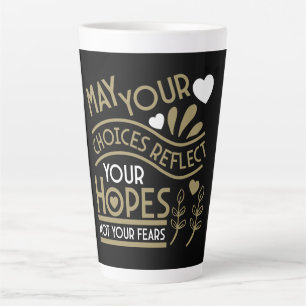 Caneca De Café Latte Refletir a Motivação de Esperanças