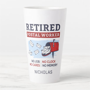 Caneca De Café Latte Reforma da Carreira Postal do Correio de Correio A